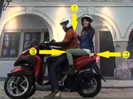 正しいタンデムの乗り方 大島優子さん バイク乗る乗って楽しい ２